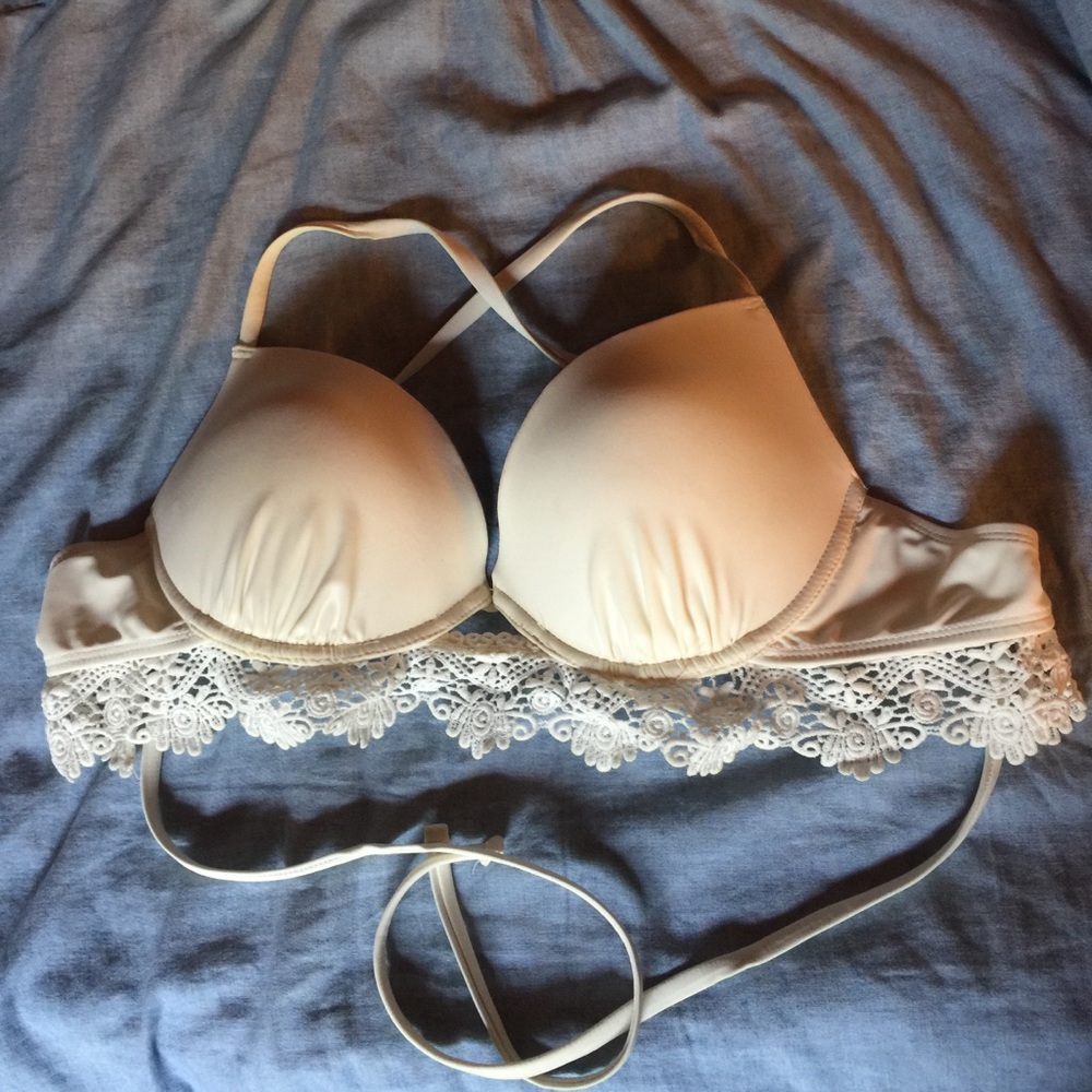 Xhilaration Large White Push-Up Boho Bikini Top